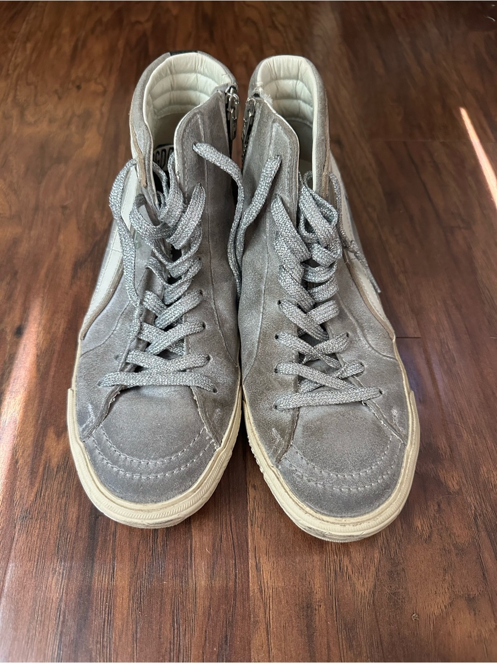 Women’s Golden Goose High-Top Suede Sneakers - Gray
